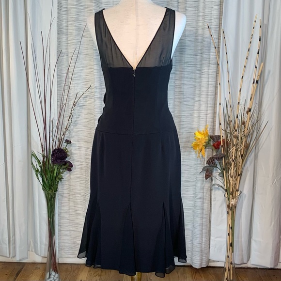 Rickie Freeman Teri Jon black sleeveless party dress. - Picture 10 of 16
